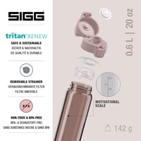Fľaša na vodu Sigg Total Color One Dusk 0,6 l – jednofarebná, nepriepustná fľaša na pitie 3