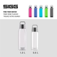 Fľaša SIGG Total Color ONE Transparent Tritan 0,6 l – vhodná aj na sýtené nápoje, vhodná do umývačky riadu, nepriepustná, bez BPA, ľahká 5