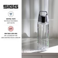Fľaša SIGG Total Color ONE Transparent Tritan 0,6 l – vhodná aj na sýtené nápoje, vhodná do umývačky riadu, nepriepustná, bez BPA, ľahká 3
