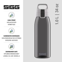 Fľaša na nápoje SIGG Total Color ONE Tritan, vhodná na sýtené nápoje, vhodná do umývačky riadu, nepriepustná, bez BPA, 0,6 l / 1 l 2