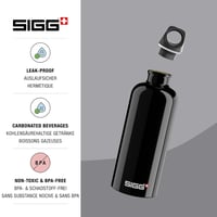 Hliníková fľaša Sigg Traveller na sýtené nápoje – čierna – 0,6 l 3