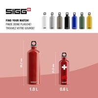 Bidon din aluminiu Sigg Traveller pentru băuturi carbogazoase, etanș, fără BPA, roșu, 0,6 L 5