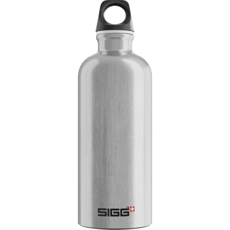 Hliníková športová fľaša SIGG Traveller na sýtené nápoje, bez obsahu BPA – sivá – 0,6 l