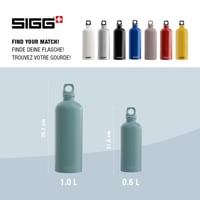 Hliníková fľaša Sigg Traveller Morning Blue na sýtené nápoje, nepriepustná, bez BPA, modrá, 1 l 5