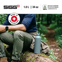 Hliníková fľaša Sigg Traveller Morning Blue na sýtené nápoje, nepriepustná, bez BPA, modrá, 1 l 2