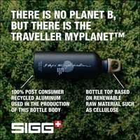 Sticlă de apă din aluminiu SIGG Traveller MyPlanet - Neutră din punct de vedere climatic, etanșă, ușoară - Culoare taupe mat - 0,6 L - Pentru activități în aer liber și yoga 4