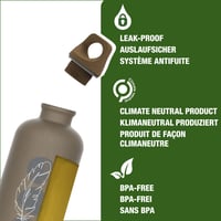 Sticlă de apă din aluminiu SIGG Traveller MyPlanet - Neutră din punct de vedere climatic, etanșă, ușoară - Culoare taupe mat - 0,6 L - Pentru activități în aer liber și yoga 3