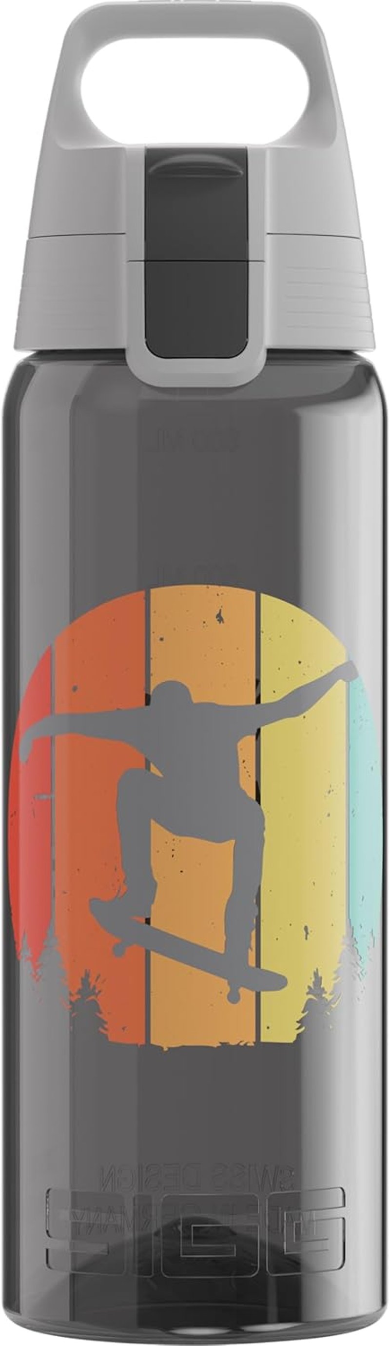 Sigg Tritan Ivópalack 600ml Szódavízhez Spülmaschinefest Szivárgatásmentes BPA-mentes - Skate, 0.6 L
