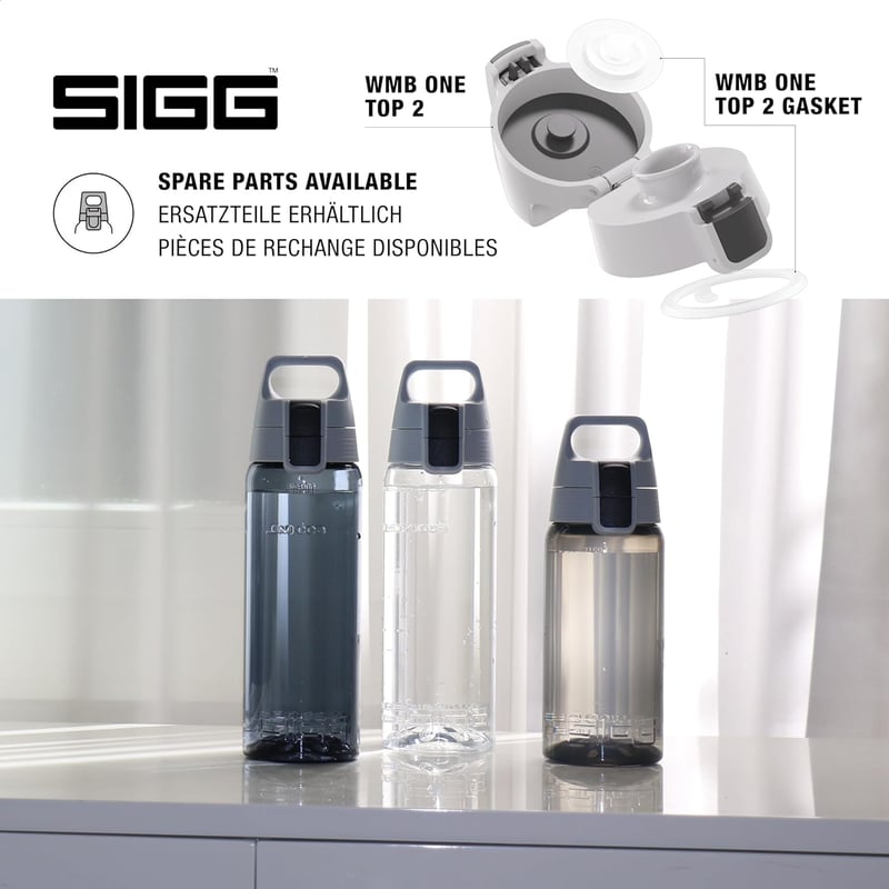 SIGG Tritan Ivópalack Szivárgásmentes BPA-Mentes 0.6L-1.5L - Anthracite, 0.6 L