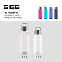 SIGG Tritan Ivópalack Total Colour szín, szénezett italokhoz, mosogatógépben mosható, 0.6-1.5L - Transparent, 1 L 5