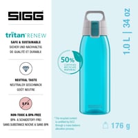 Fľaša na vodu SIGG Tritan Total Color ONE Aqua – 1 l – vhodná aj na sýtené nápoje – nepriepustná – bez BPA – vhodná do umývačky riadu 3