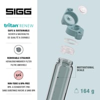 Fľaša na vodu Sigg Tritan Total Color ONE Morning Blue – 0,75 l, modrá, vhodná aj na sýtené nápoje, bez obsahu BPA, vhodná do umývačky riadu, nepriepustná 3
