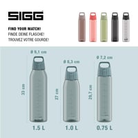 Fľaša na vodu Sigg Tritan Total Color ONE Morning Blue – 0,75 l, modrá, vhodná aj na sýtené nápoje, bez obsahu BPA, vhodná do umývačky riadu, nepriepustná 5