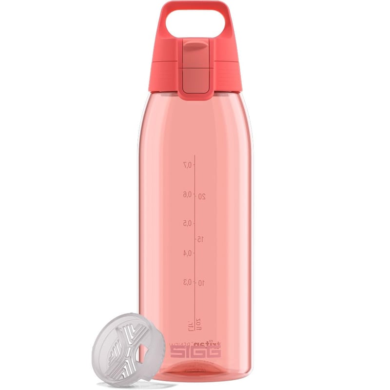 Fľaša na vodu Sigg Tritan Total Color ONE Watermelon – Na sýtené nápoje – Vhodná do umývačky riadu – Nepriepustná – Bez BPA – Ružová – 1 l