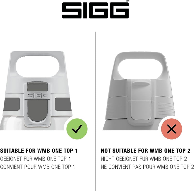 Sigg Unisex Kulacs Fehér S Méret Szilikonos Tömítéssel - 500 ml, Transparent