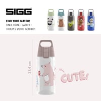 Bidon pentru copii Sigg Viva One Bear Family 0,5 L – pentru băuturi carbogazoase, etanș, lavabil în mașina de spălat vase, fără BPA, albastru, pentru sport și școală 5