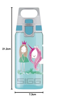 Detská fľaša Sigg Viva One Believe in Miracles 0,5 l – s motívom modrej princeznej a jednorožca, vhodná na sýtené nápoje, nepriepustná, bez obsahu BPA 10