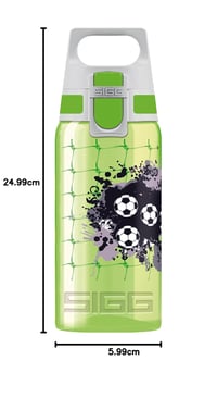 Bidon pentru copii SIGG Viva One Fotbal 0,5 L - Potrivit și pentru băuturi carbogazoase, etanș, lavabil în mașina de spălat vase, fără BPA, pentru sport și școală 9