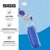 Detská fľaša Sigg Viva One 0,5 l modrá – vhodná aj na sýtené nápoje, nepriepustná, bez BPA, vhodná do umývačky riadu, na šport aj do školy 4