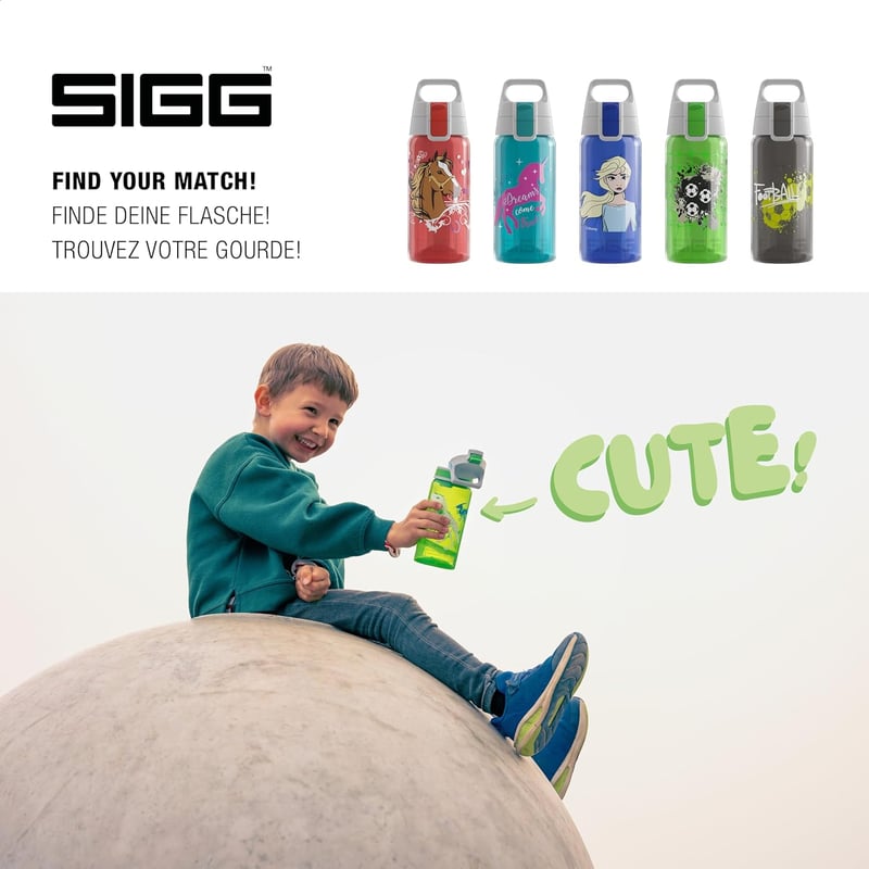 SIGG Viva One gyerekitalos palack 0,5L szódásodó, szellőzésmentes, mosogatógépben mosható - 1 Jurassica, 1 Classic