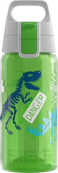 SIGG Viva One gyerekitalos palack 0,5L szódásodó, szellőzésmentes, mosogatógépben mosható - 1 Jurassica, 1 Classic 1