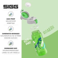 SIGG Viva One gyerekitalos palack 0,5L szódásodó, szellőzésmentes, mosogatógépben mosható - 1 Jurassica, 1 Classic 3