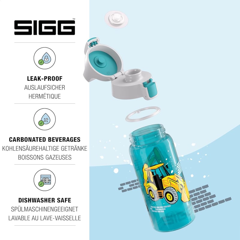 SIGG Viva One gyerekitalos palack 0,5L szódásodó szivárgatásmentes - 2 Builders, 2 special edition