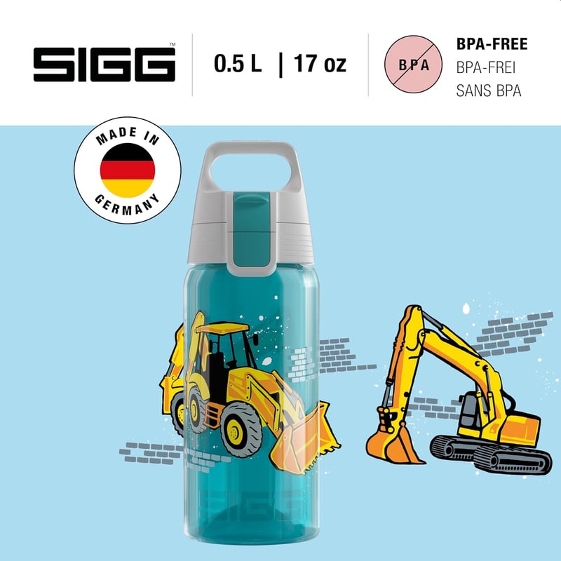 SIGG Viva One gyerekitalos palack 0,5L szódásodó szivárgatásmentes - 2 Builders, 2 special edition