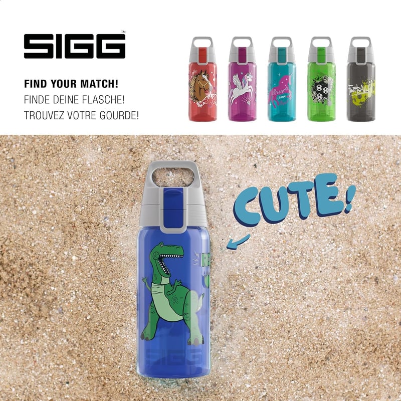 SIGG Viva One gyerekitalos palack 0,5L szódásodó szivárgatásmentes - Rex & Trixie, 3 Disney & WB