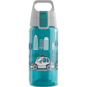 Sigg Viva One Police gyerek kulacs 0,5 L kék, BPA-mentes, szivárgásmentes, szénsavas italokhoz - kopott külső (állapot: lásd a 2. képet)