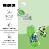 Detská fľaša na vodu Sigg Viva One Traktor 0,5 l – vhodná aj na sýtené nápoje, nepriepustná, vhodná do umývačky riadu, bez BPA, so vzorom zeleného traktora 3