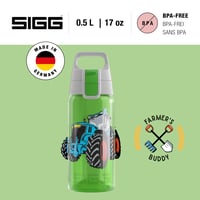 Detská fľaša na vodu Sigg Viva One Traktor 0,5 l – vhodná aj na sýtené nápoje, nepriepustná, vhodná do umývačky riadu, bez BPA, so vzorom zeleného traktora 2