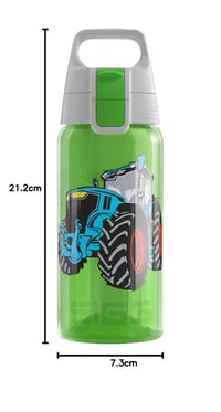 Detská fľaša na vodu Sigg Viva One Traktor 0,5 l – vhodná aj na sýtené nápoje, nepriepustná, vhodná do umývačky riadu, bez BPA, so vzorom zeleného traktora 7