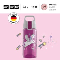 Detská fľaša Sigg Viva One Unifly 0,5 l – ružová s motívom jednorožca, vhodná aj na sýtené nápoje, nepriepustná, vhodná do umývačky riadu, bez obsahu BPA 2