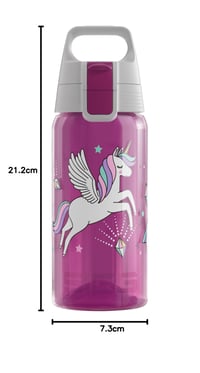 Detská fľaša Sigg Viva One Unifly 0,5 l – ružová s motívom jednorožca, vhodná aj na sýtené nápoje, nepriepustná, vhodná do umývačky riadu, bez obsahu BPA 7