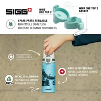 Detská hliníková fľaša SIGG WMB ONE – 0,6 l, nepriepustná, vhodná aj na sýtené nápoje, bez BPA, švajčiarska výroba 4
