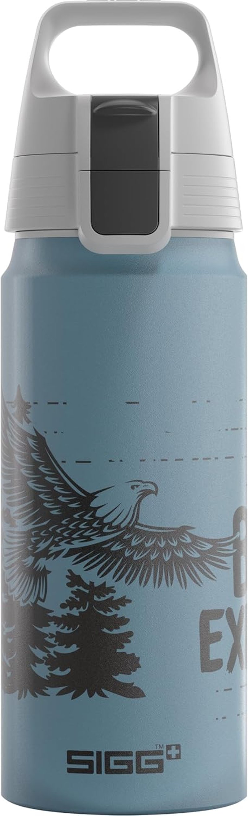 SIGG WMB ONE Alumínium Gyerekpalack 0,6L Szénlezárható Svájci Sportpalack - Brave Eagle, 0.6 L