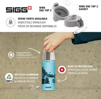 SIGG WMB ONE Alumínium Gyerekpalack 0,6L Szénlezárható Svájci Sportpalack - Brave Eagle, 0.6 L 4