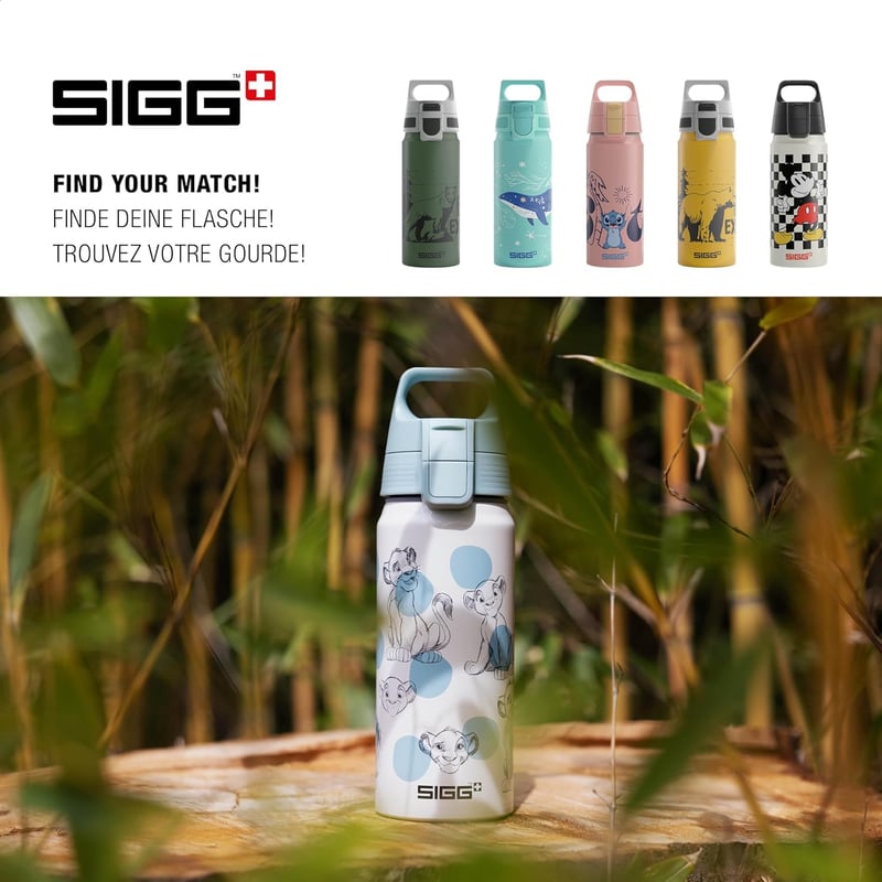 SIGG WMB ONE Alumínium Gyermek Kulacs 0,6L Szénlezárható Szivárgásmentes - 25 Simba & Nala, Disney & WB