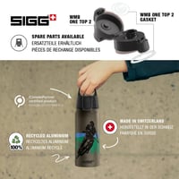 Detská hliníková fľaša na bicykel Sigg WMB ONE - sivá - 0,6 l 4