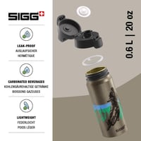 Detská hliníková fľaša na bicykel Sigg WMB ONE - sivá - 0,6 l 3