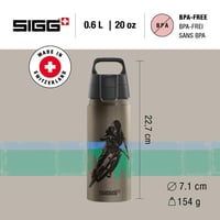Detská hliníková fľaša na bicykel Sigg WMB ONE - sivá - 0,6 l 2