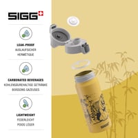 Detská hliníková fľaša SIGG WMB ONE Brave Tiger, žltá, 0,6 l – preliačina na dne — na dne sa nachádza preliačina (stav: pozri 2. obrázok) 4