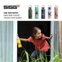 Detská hliníková fľaša SIGG WMB ONE Brave Tiger, žltá, 0,6 l – preliačina na dne — na dne sa nachádza preliačina (stav: pozri 2. obrázok) 6