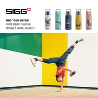 Hliníková detská fľaša Sigg WMB ONE Brave Wolf – 0,6 l – zelená – bez BPA – na sýtené nápoje – nepriepustná – do školy a na šport 5