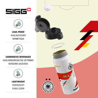 Detská hliníková fľaša Sigg WMB ONE DFB – Na sýtené nápoje – Nepriepustná – Bez BPA – Ružová – 0,6 l 3