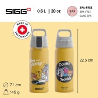 Detská hliníková fľaša na vodu Sigg WMB ONE Disney Tom & Jerry – žltá – 0,6 l 2