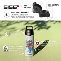 Bidon pentru copii din aluminiu Sigg WMB ONE Spider-Man 1962 – Gri, 0,6 L – Pentru băuturi carbogazoase, etanș, fără BPA 4