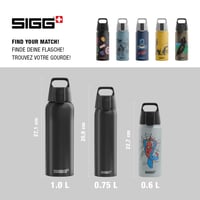 Bidon pentru copii din aluminiu Sigg WMB ONE Spider-Man 1962 – Gri, 0,6 L – Pentru băuturi carbogazoase, etanș, fără BPA 5