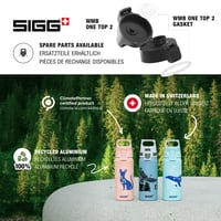 Sticlă pentru copii Sigg WMB ONE Mickey Retro din aluminiu – Alb-Negru, 0,6 L – Pentru băuturi carbogazoase, fără BPA, etanșă 4